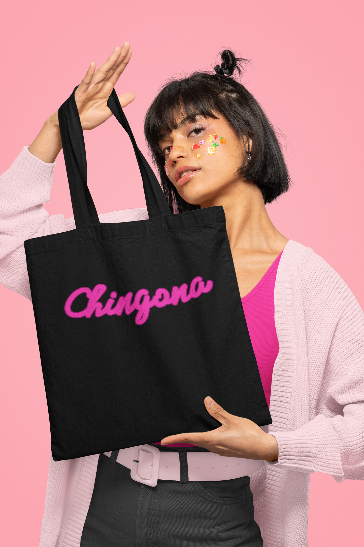 Chingona Pink Script - Tote Bag